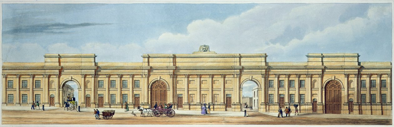 Nueva Gran Entrada al Ferrocarril de Liverpool y Manchester, Lime Street, Liverpool, de 
