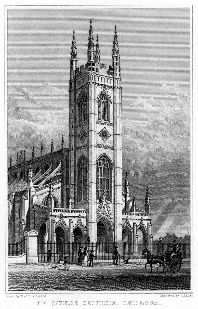 Iglesia de San Lucas, Chelsea, Londres, 1828 de S. Lacey