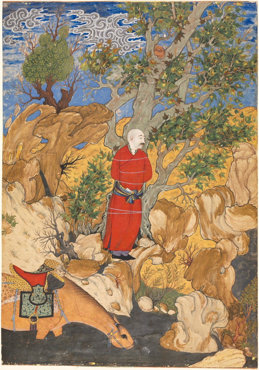 Aulad Tied to a Plane Tree, from a Shahnama by Firdausi de Sadiqi Bek