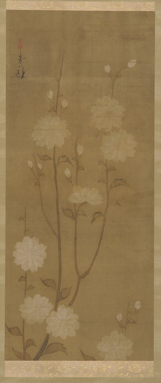 Ramas de cerezo caídas en flor, período Edo, mediados del siglo XVIII-principios del siglo XIX de Sakai Hoitsu