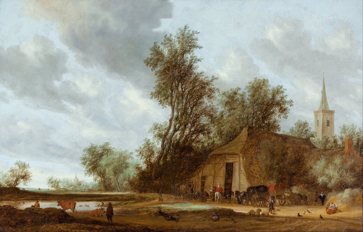 La parada en la posada de Salomon van Ruisdael or Ruysdael