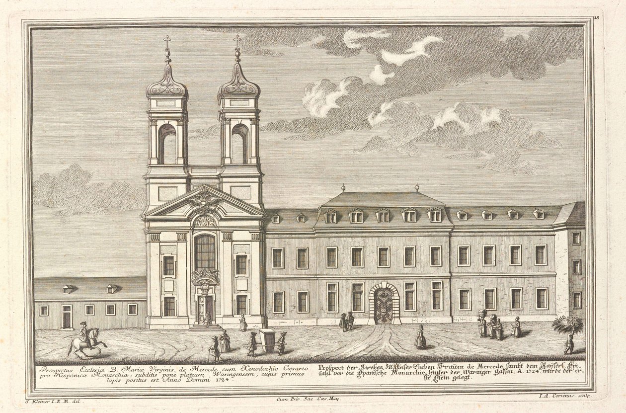 El hospital español y la iglesia de Santa María de Mercede de Salomon Kleiner