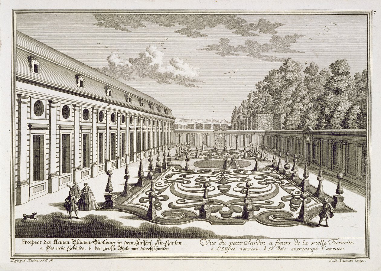 Vista de un jardín de flores cerca de Viena, de 