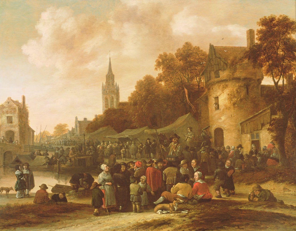 La feria del pueblo, siglo XVII de Salomon Rombouts