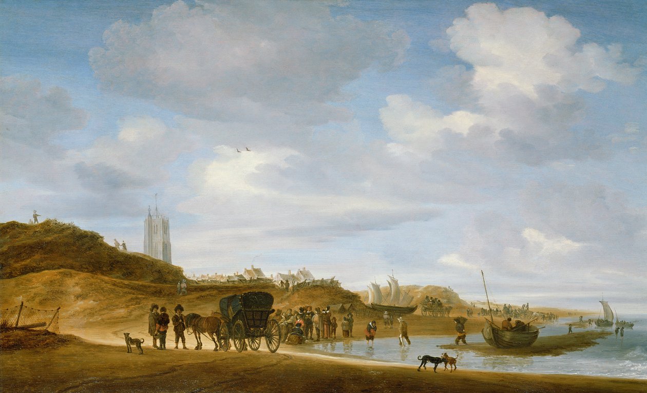 La playa en Egmond-an-Zee de Salomon van Ruisdael or Ruysdael