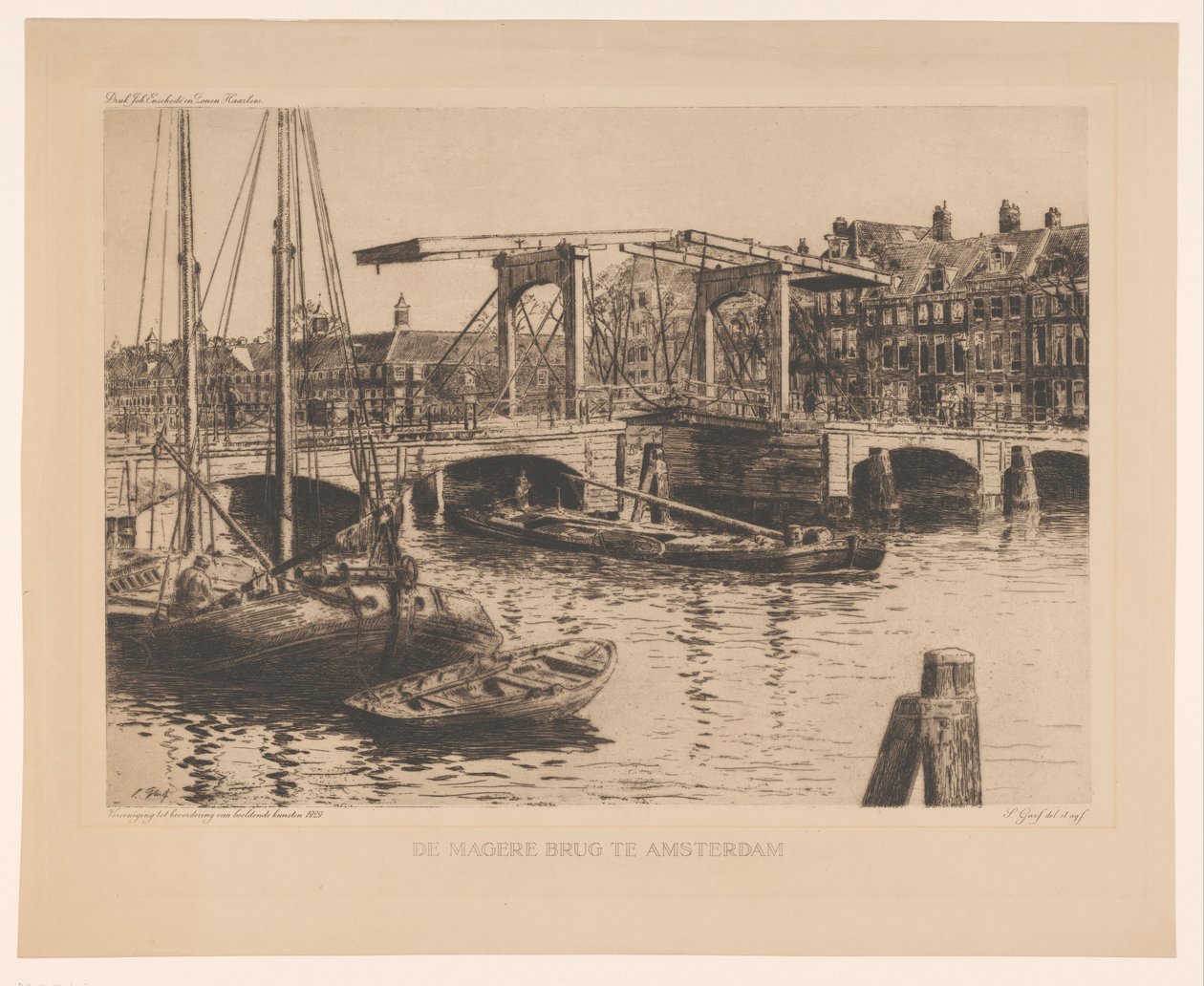 El puente flaco en Ámsterdam (título original del objeto) de Salomon Garf