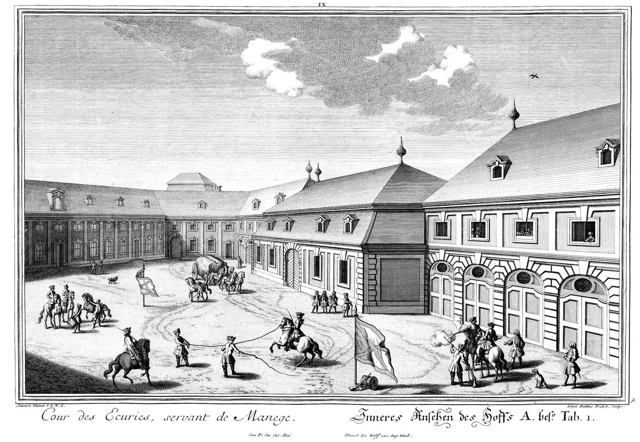 Vista del Marstallhof de Salomon Kleiner