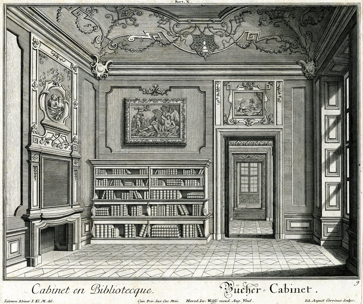 gabinete de libros de Salomon Kleiner