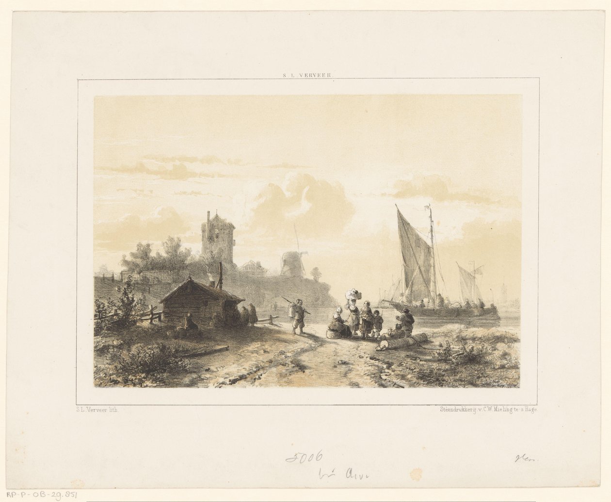 Actividad alrededor del puerto de Salomon Leonardus Verveer