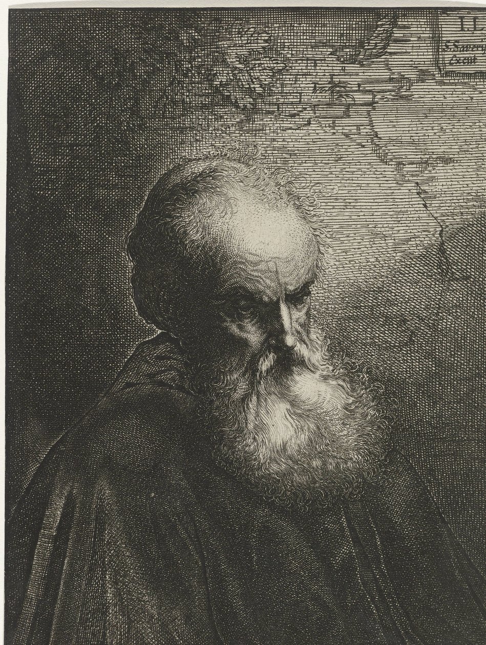 Retrato de un anciano con barba de Salomon Savery