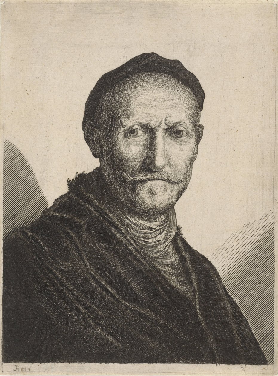 Retrato de un anciano con una boina en la cabeza de Salomon Savery