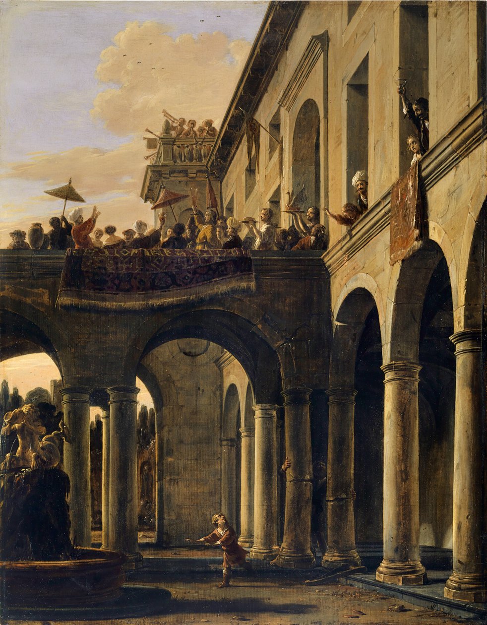 Sansón destruyendo el templo de Dagón de Salomon de Bray