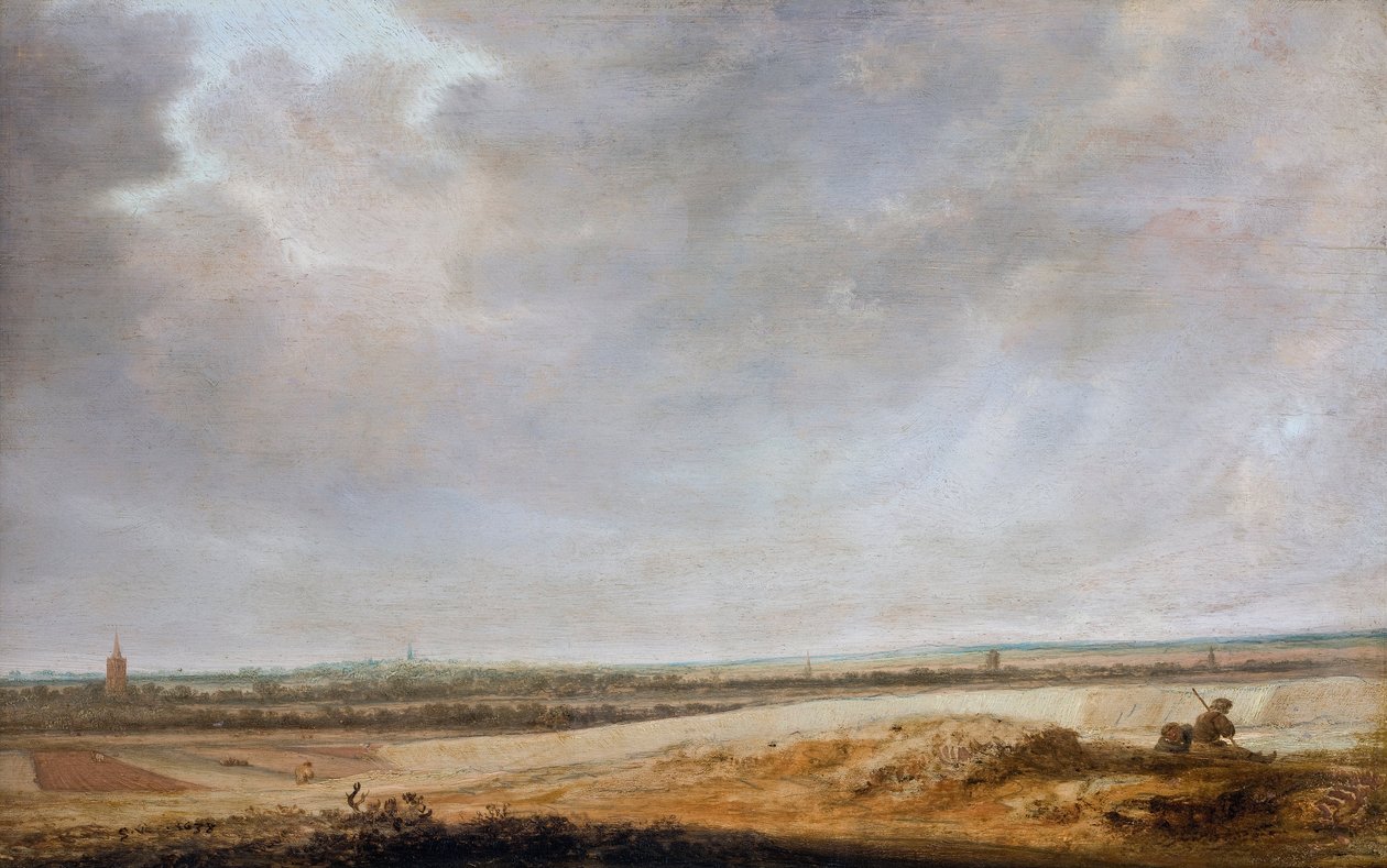 Paisaje con campos de maíz de Salomon van Ruisdael or Ruysdael
