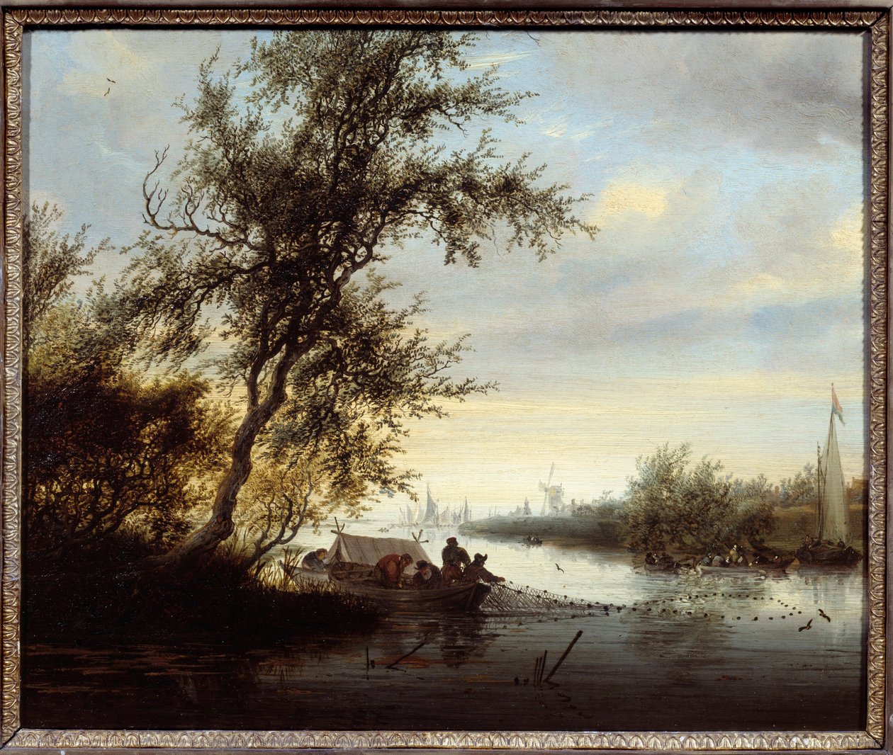 Hermanas en un bote de Salomon van Ruisdael or Ruysdael