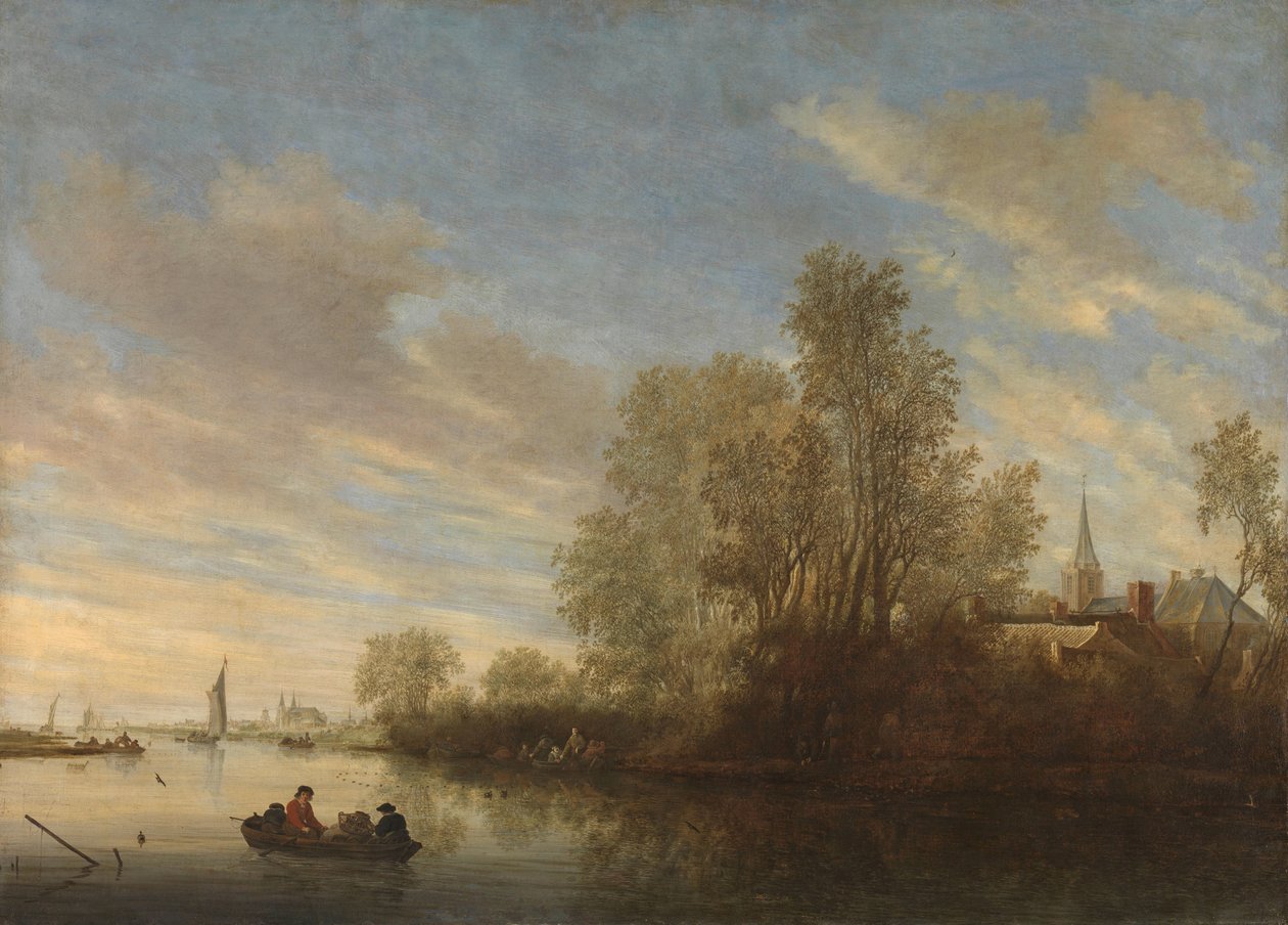 Vista del río cerca de Deventer de Salomon van Ruysdael