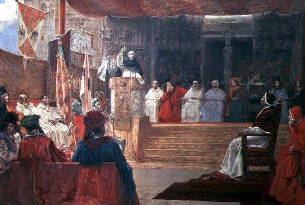 El compromiso de Caspe en 1412 (óleo sobre lienzo) de Salvador Viniegra y Lasso de la Vega