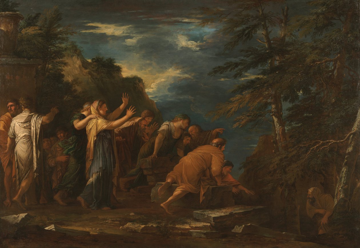 Pitágoras emergiendo del inframundo de Salvator Rosa