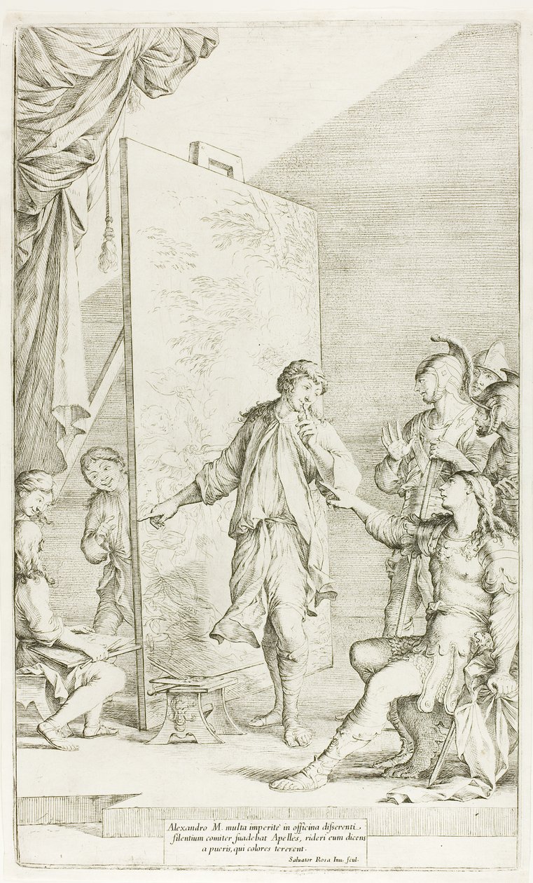 Alejandro en el Estudio de Apeles de Salvator Rosa