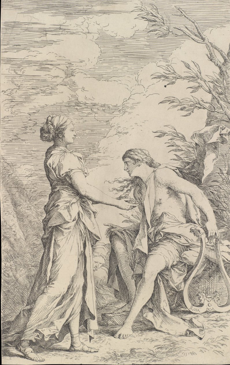 Apolo y la Sibila de Cumas, ca. 1661 de Salvator Rosa