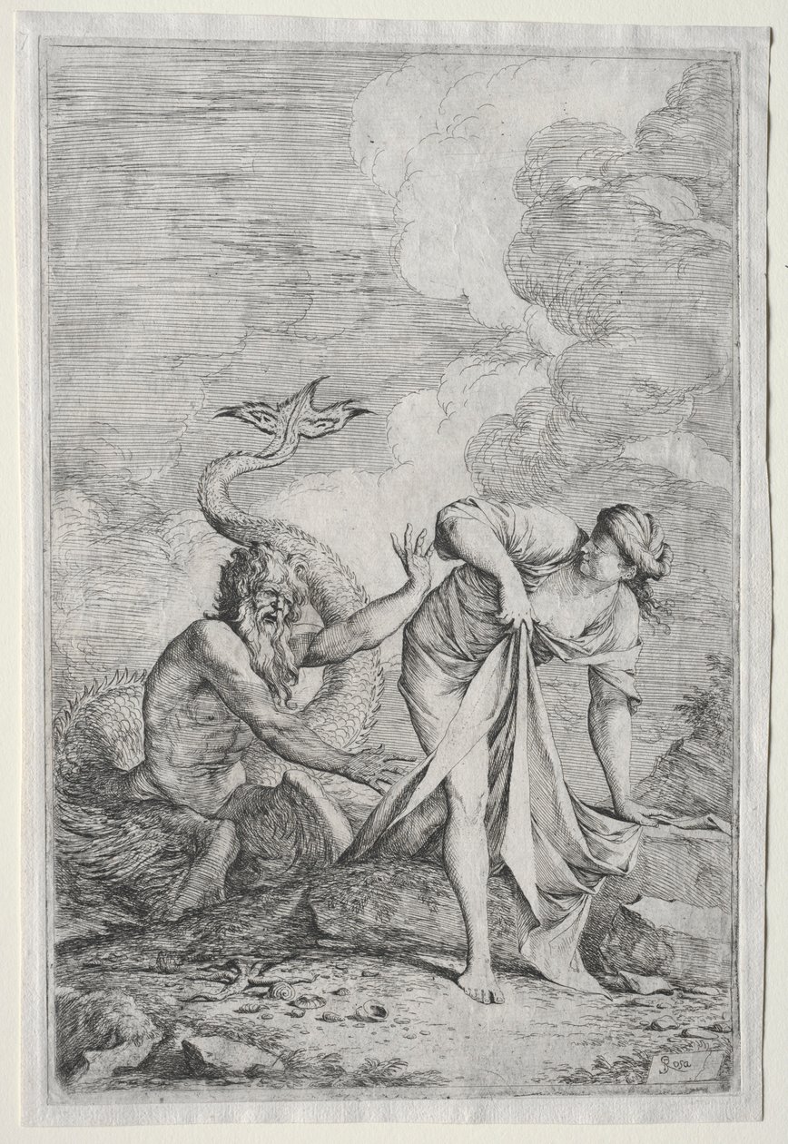 Glauco y Escila, c. 1661 de Salvator Rosa