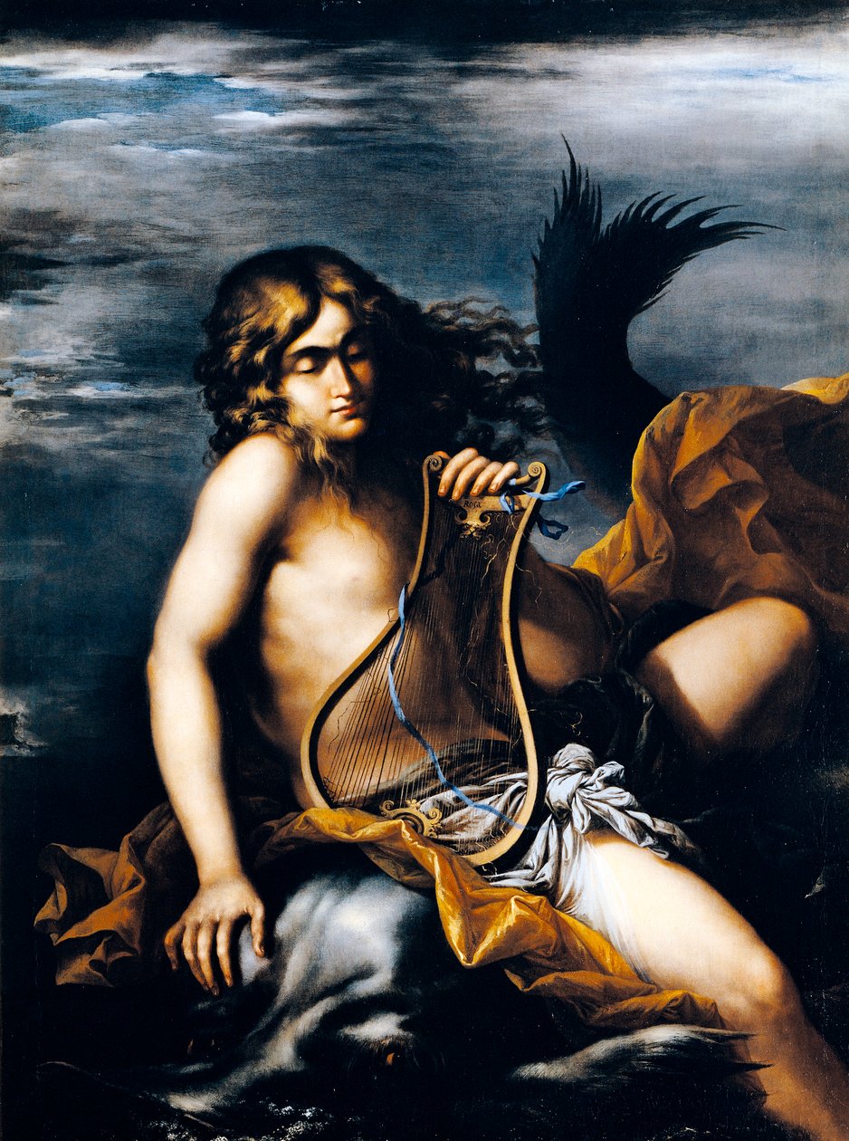 Arión sobre delfín, de Salvator Rosa (1615-1673), óleo sobre lienzo de Salvator Rosa