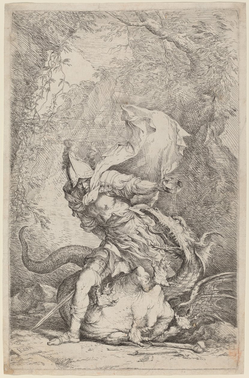 Jason y el Dragón de Salvator Rosa