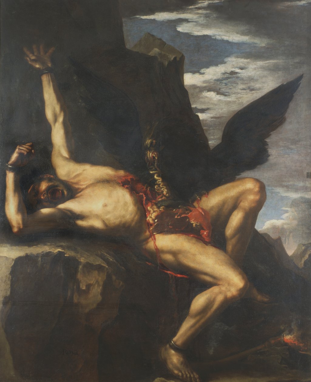 Prometeo y el buitre de Salvator Rosa