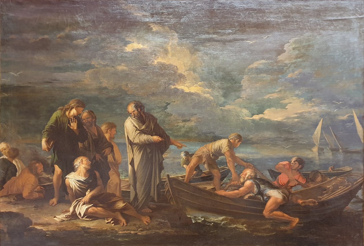 Pitágoras y los pescadores de Salvator Rosa