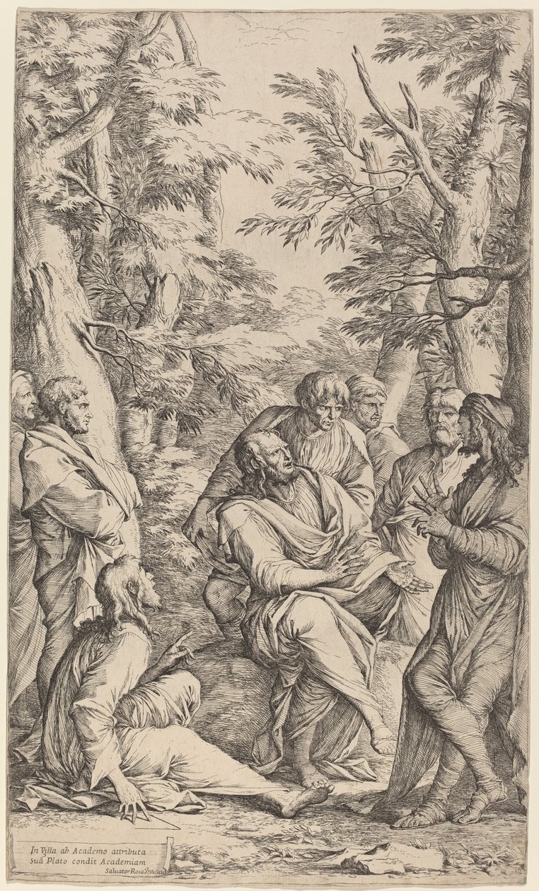 La Academia de Platón de Salvator Rosa