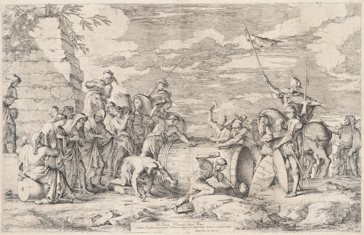 La Muerte de Atilius Regulus de Salvator Rosa