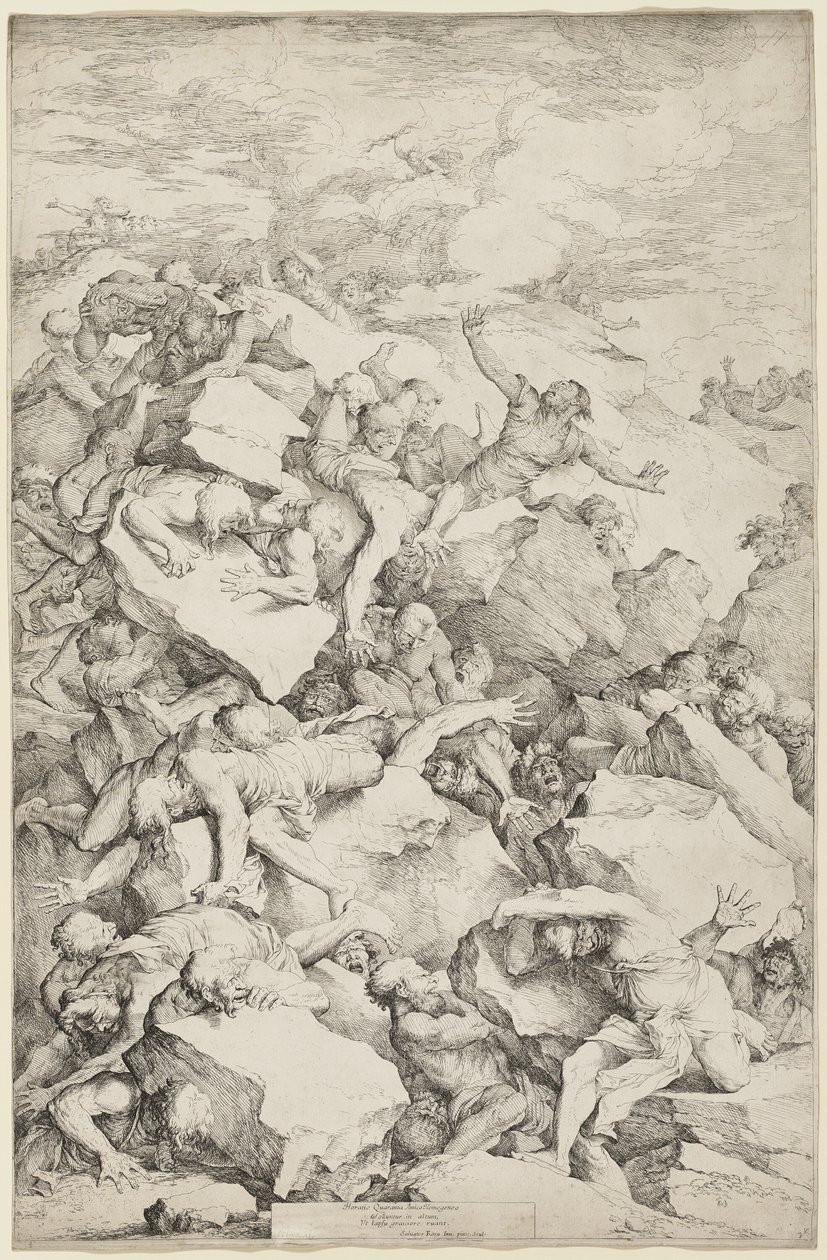 La caída de los gigantes de Salvator Rosa