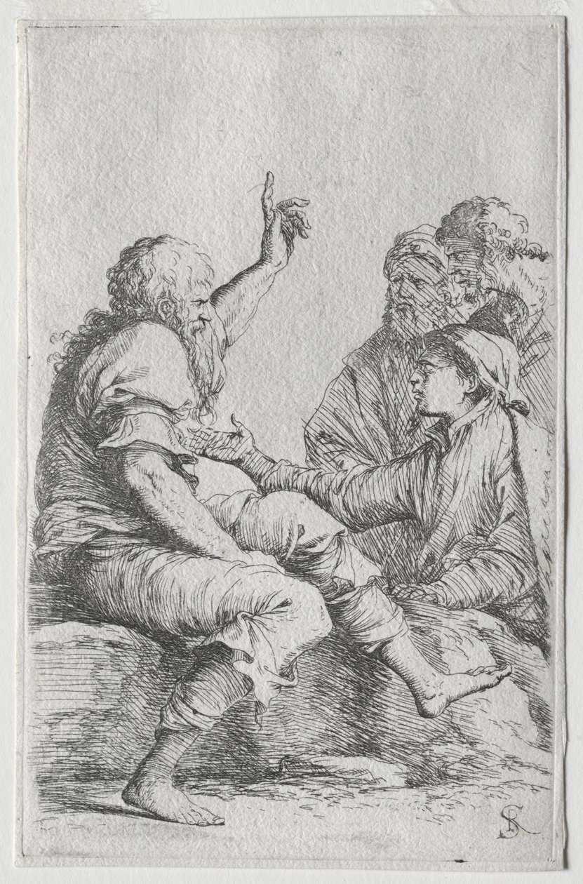 La serie de figurines: Figurín, 1656-57 de Salvator Rosa