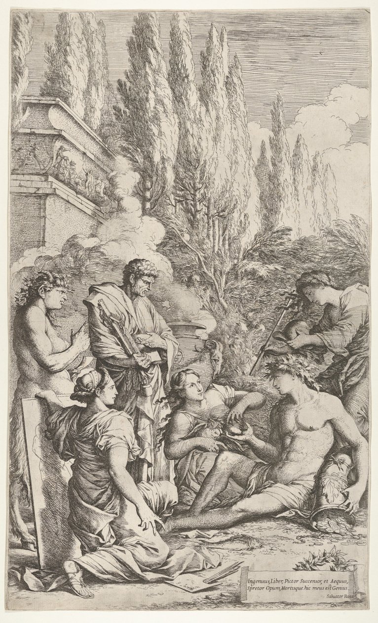 El Genio de Salvator Rosa, ca. 1662 de Salvator Rosa