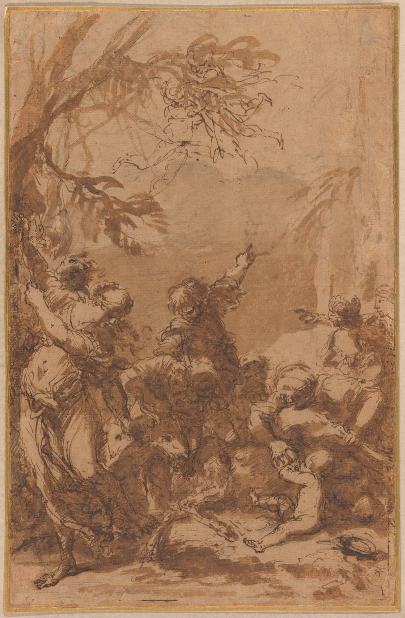 La crianza de Júpiter de Salvator Rosa