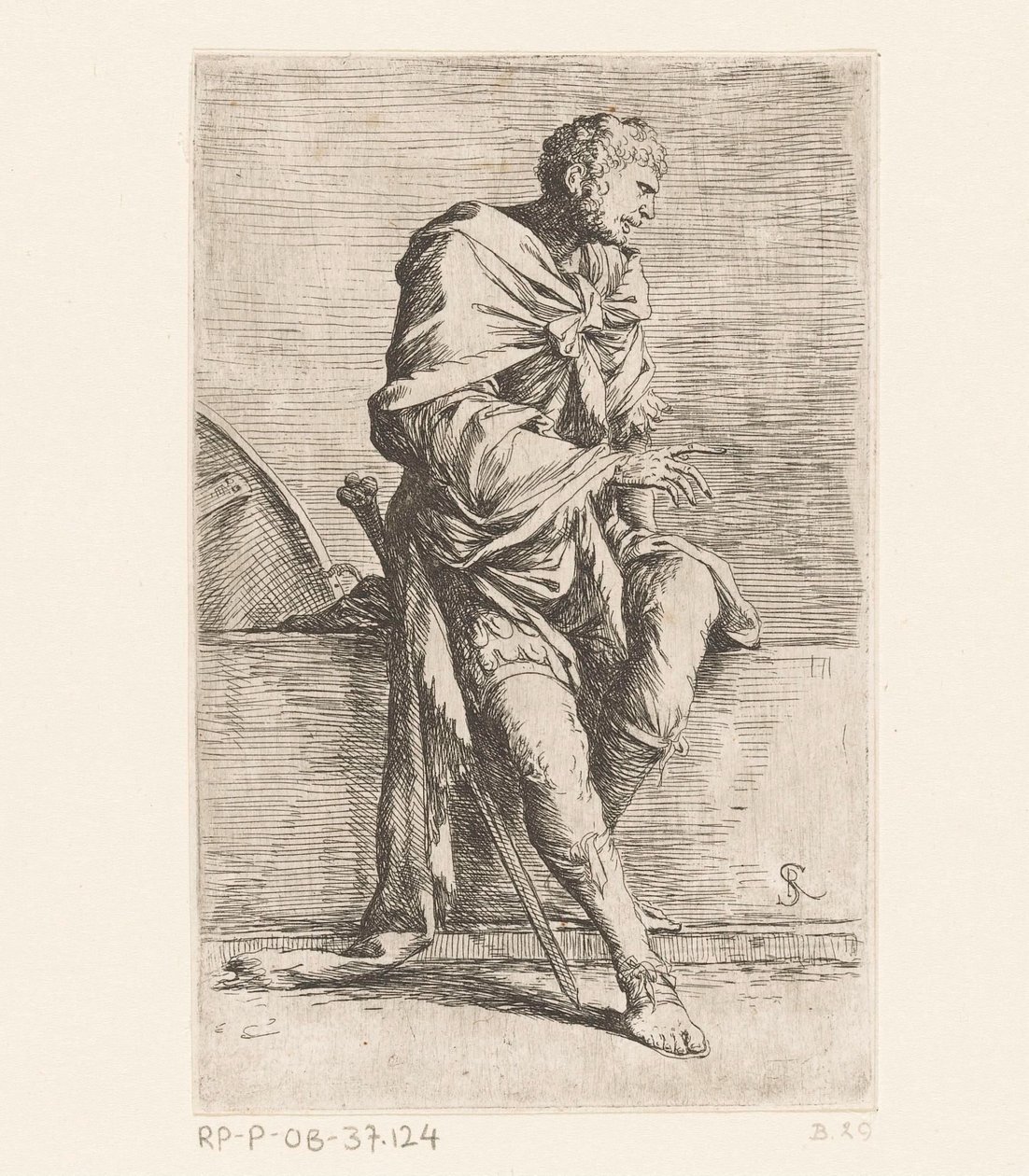 soldado sentado Figuras pequeñas (título de la serie) Figurilla (título de la serie) de Salvator Rosa