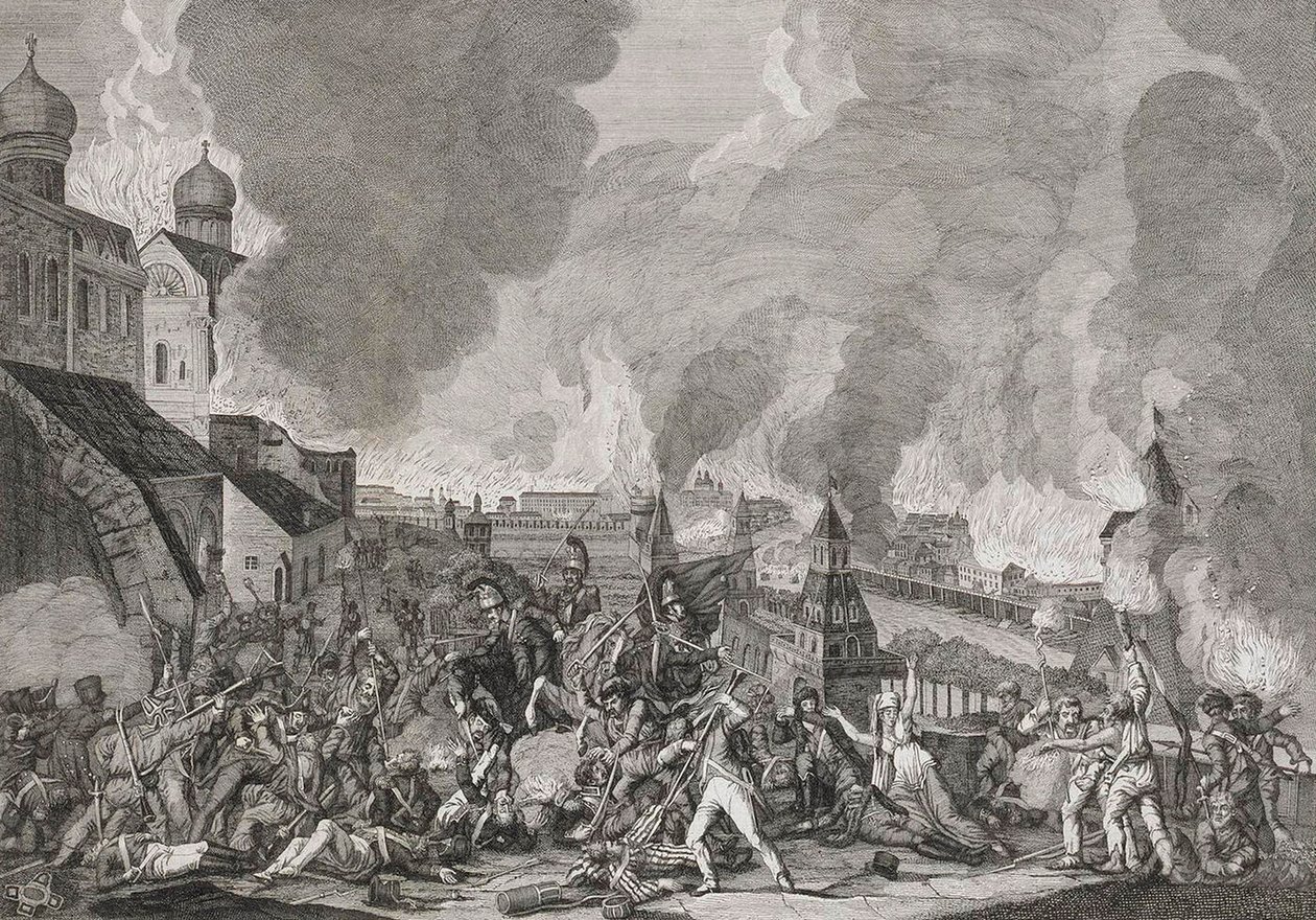 Incendio de Moscú el 15 de septiembre de 1812 Los franceses en Moscú de Salvatore Cardelli