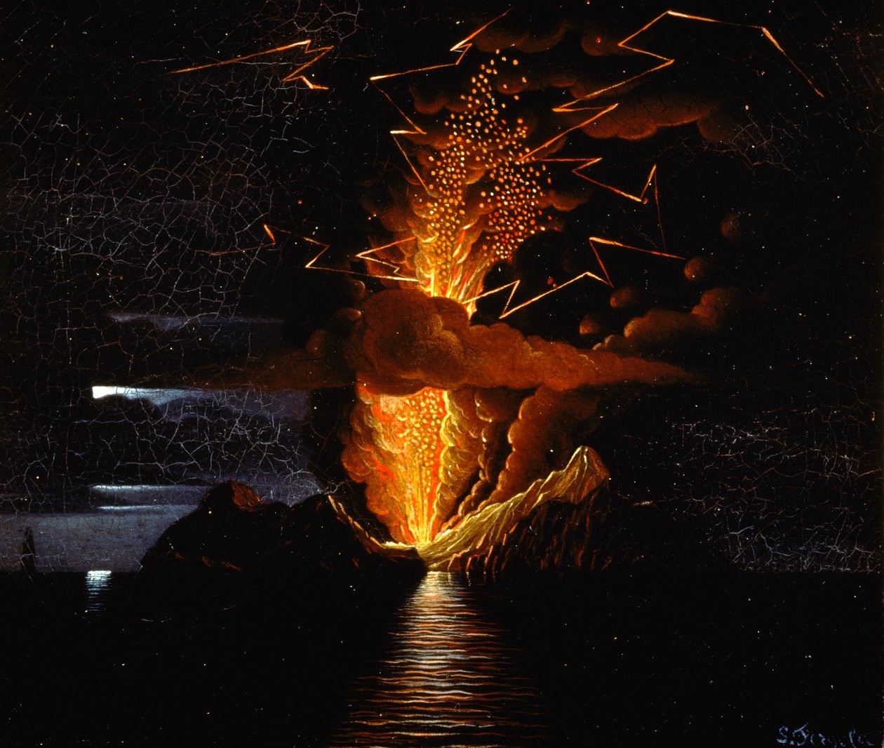 Isla del Rey Fernando, hacia 1831 (óleo sobre lienzo) de Salvatore Fergola