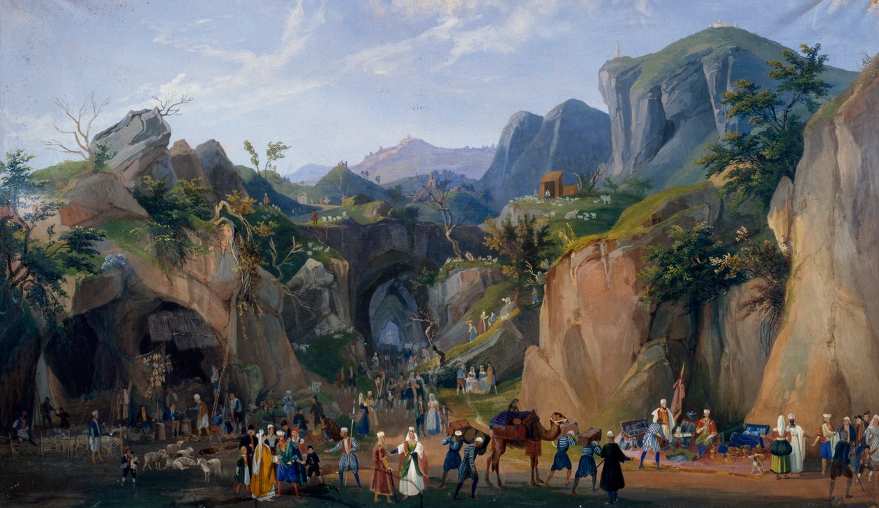 Escena del belén real de Fernando II de Salvatore Fergola