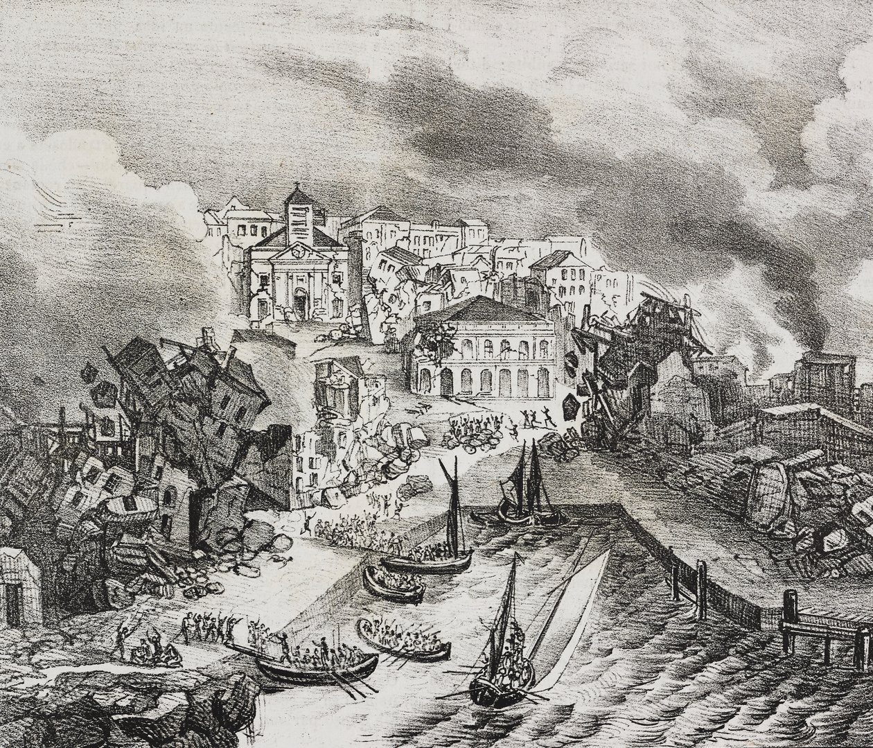 Destrucción de Pointe-Pitre durante el terremoto del 8 de febrero de Salvatore Puglia