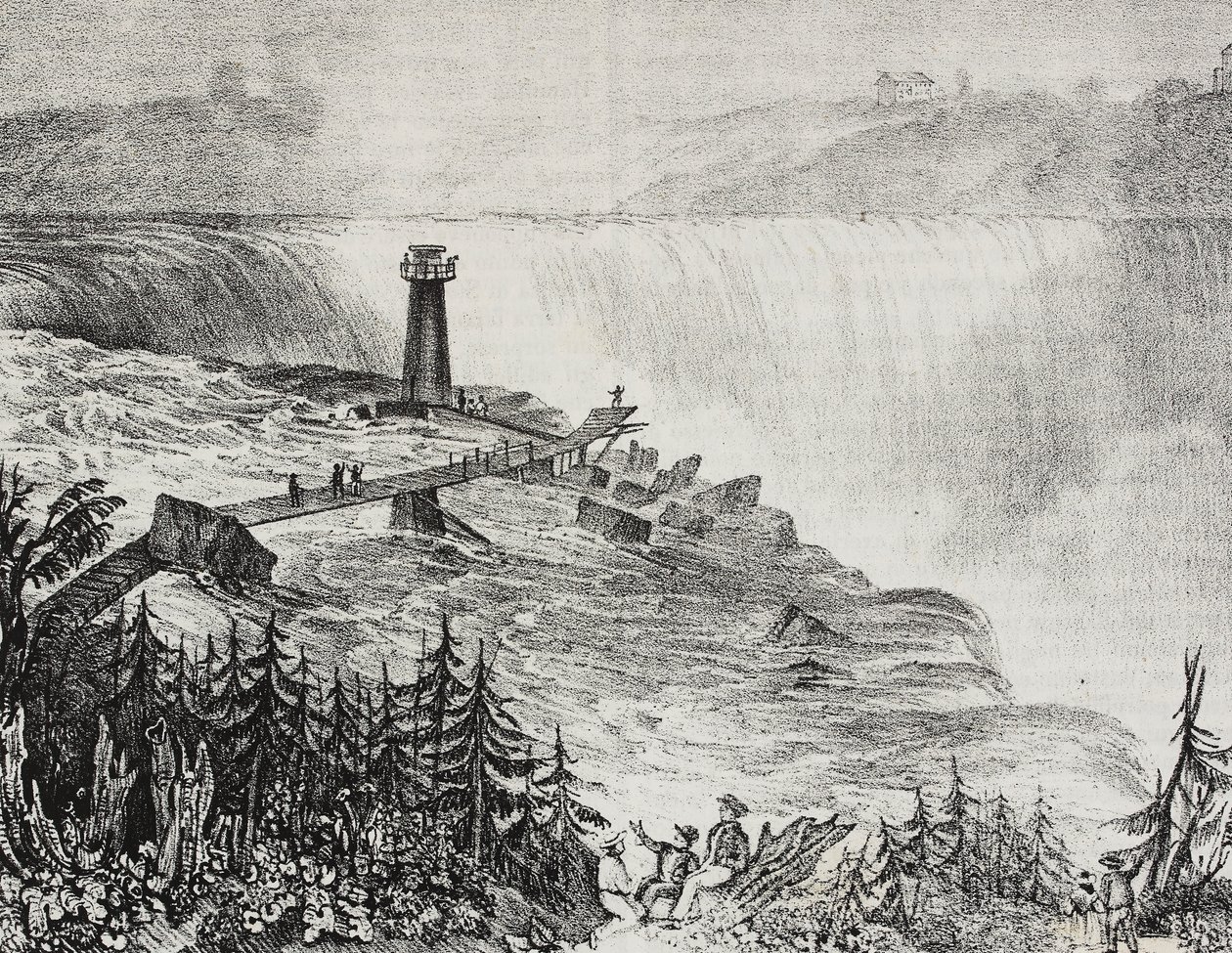 Cascada Horseshoe, Ontario, Canadá, litografía de Salvatore Puglia de Poliorama Pittoresco, n 6, 17 de septiembre de Salvatore Puglia