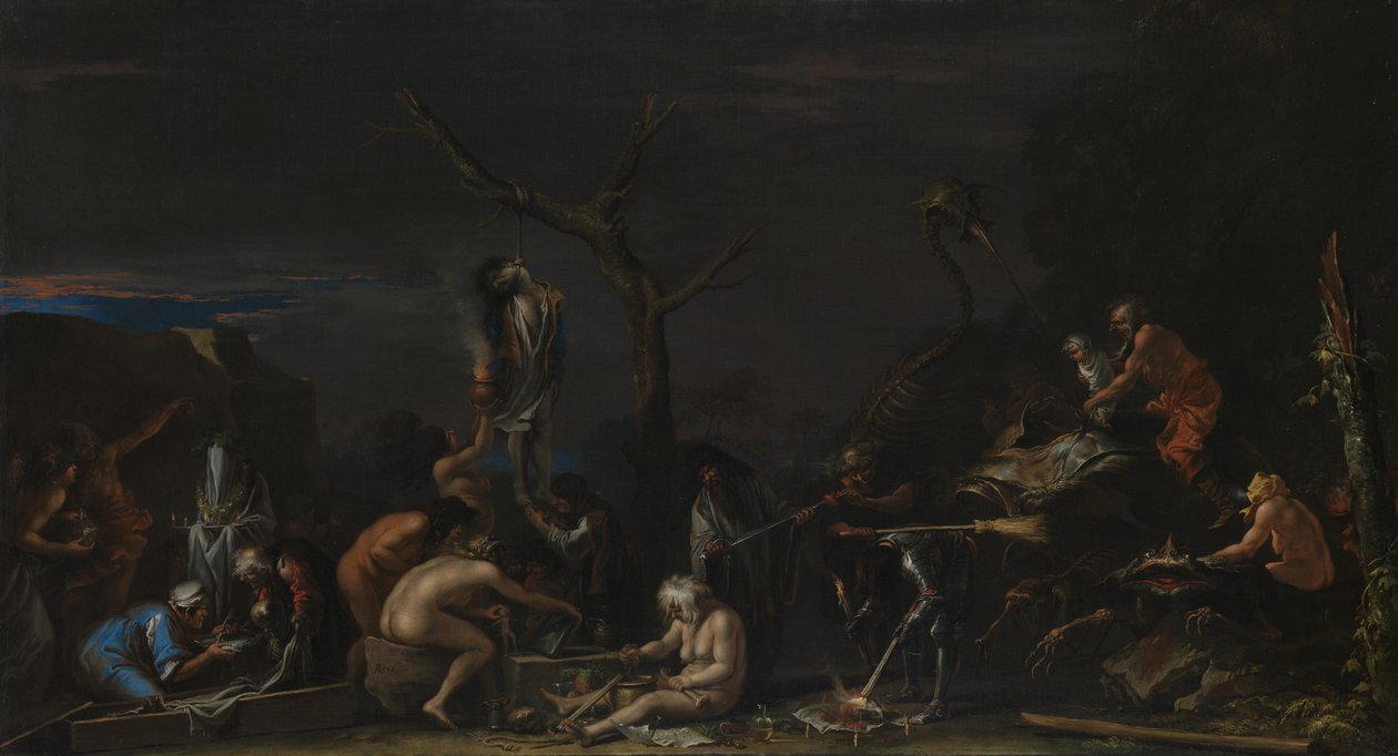 Brujas en sus encantamientos, c. 1646 de Salvatore Rosa