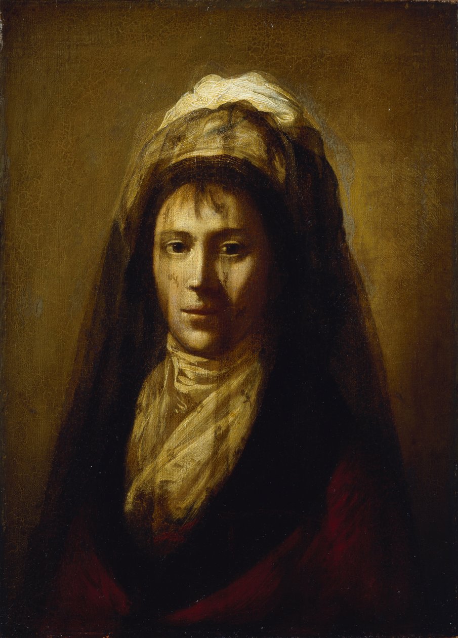Retrato de la condesa Yekaterina Petrovna Rostopchina 1776-1859 con un velo de Salvatore Tonci