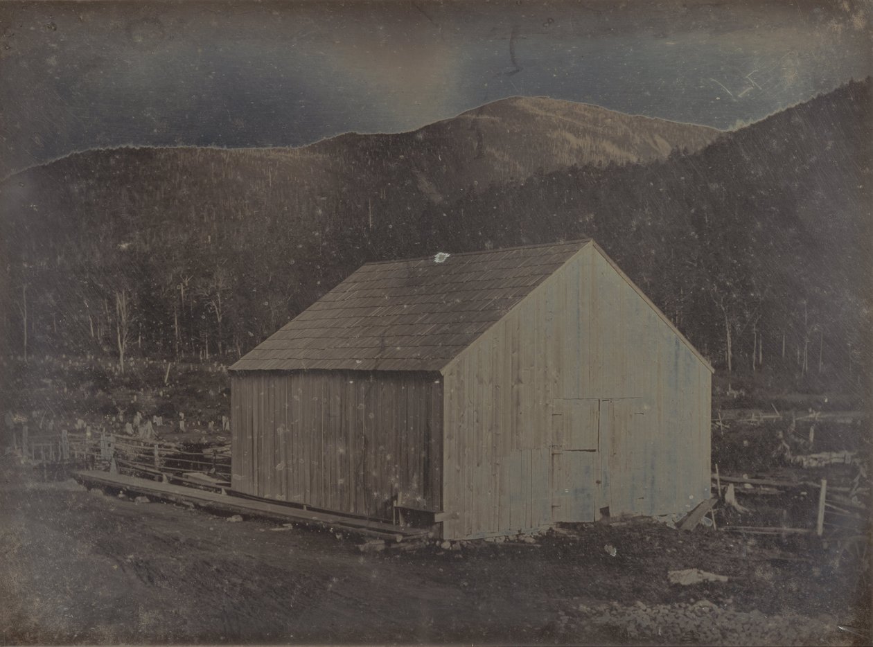 Vista de un granero en New Hampshire de Samuel A. Bemis