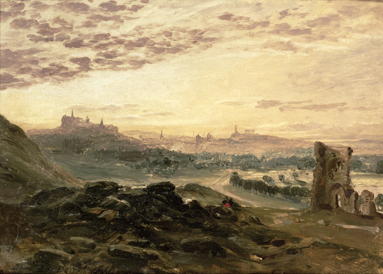 Vista panorámica de Edimburgo de Samuel Bough