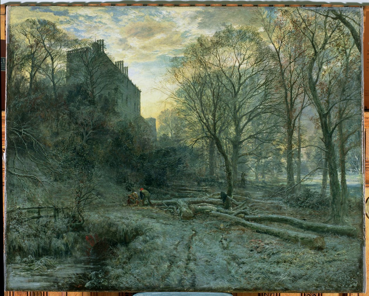 Casa Winton, East Lothian: una mañana helada, 1872 de Samuel Bough