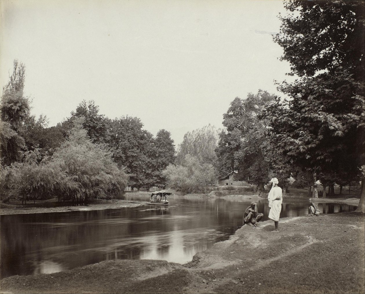 Canal Dhul debajo de Chunar Bagh, Cachemira de Samuel Bourne