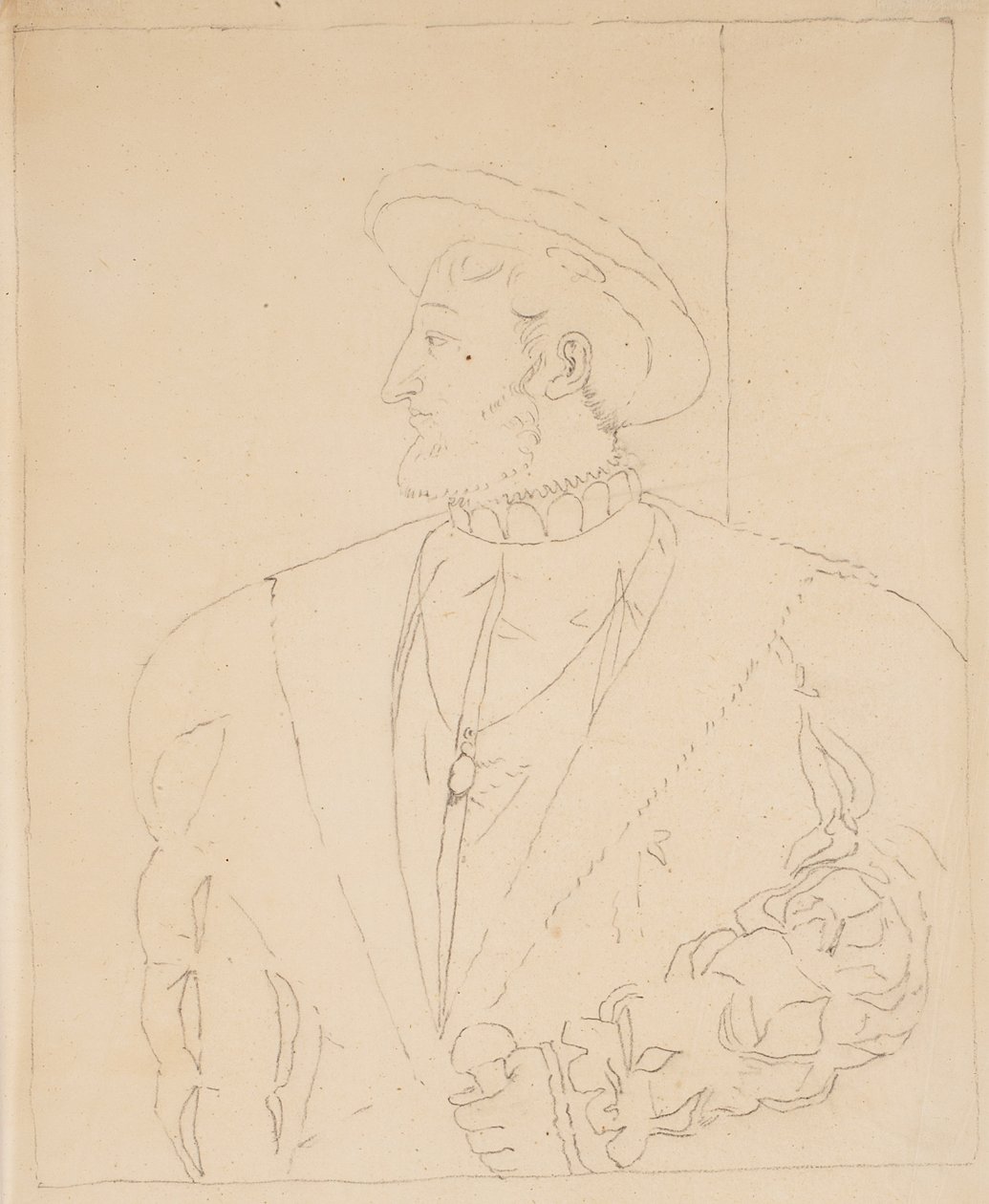 Boceto de Francisco I (estudio para La Galería del Louvre), c.1831-32 de Samuel Finley Breese Morse