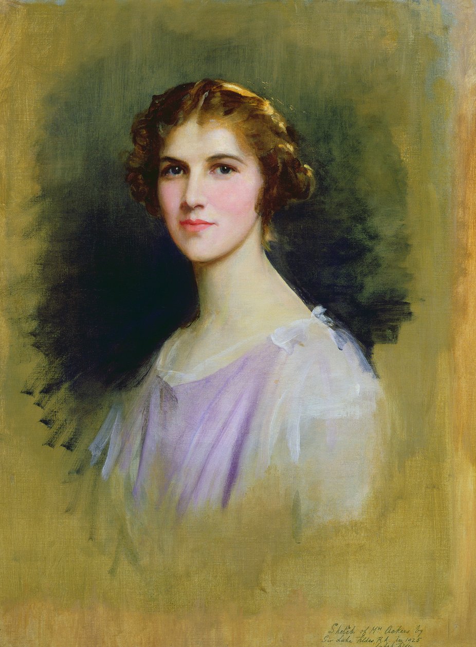 Boceto para un retrato de la Sra. Ackers, 1925 de Samuel Luke Fildes