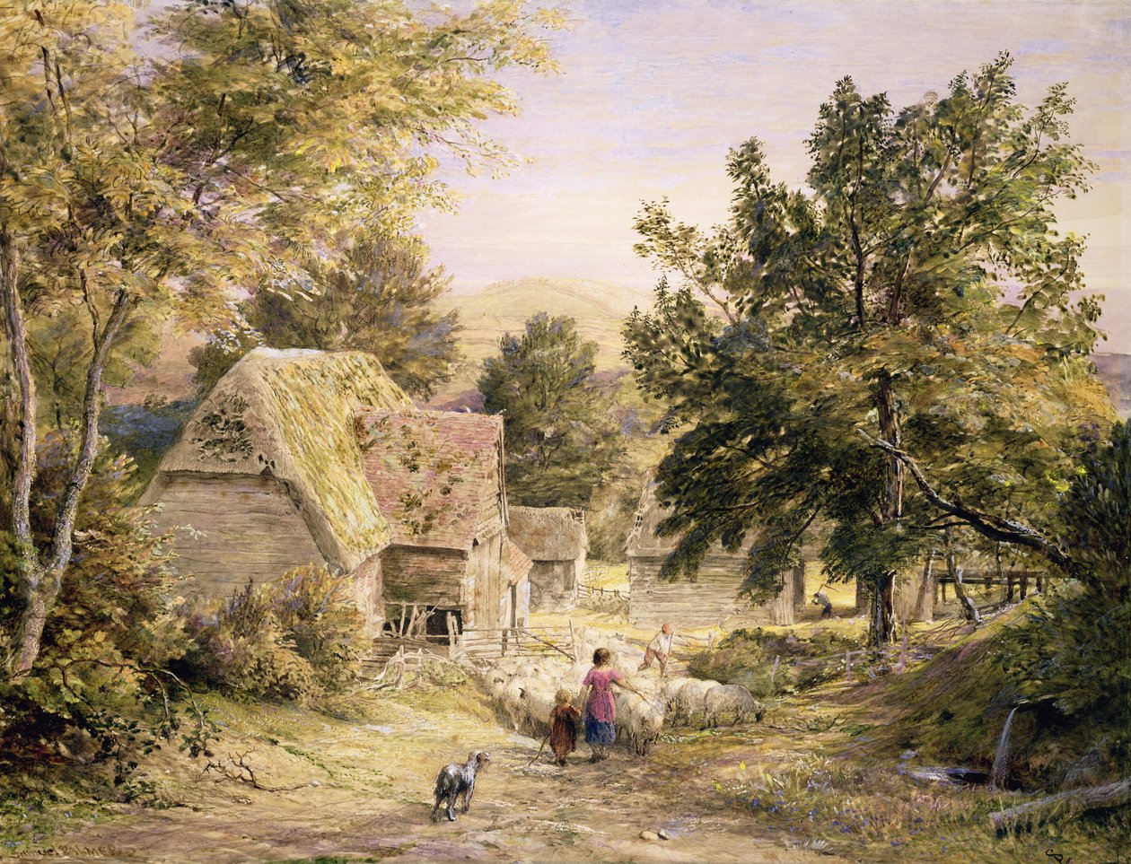 Un corral cerca de Princes Risborough, 18456 de Samuel Palmer