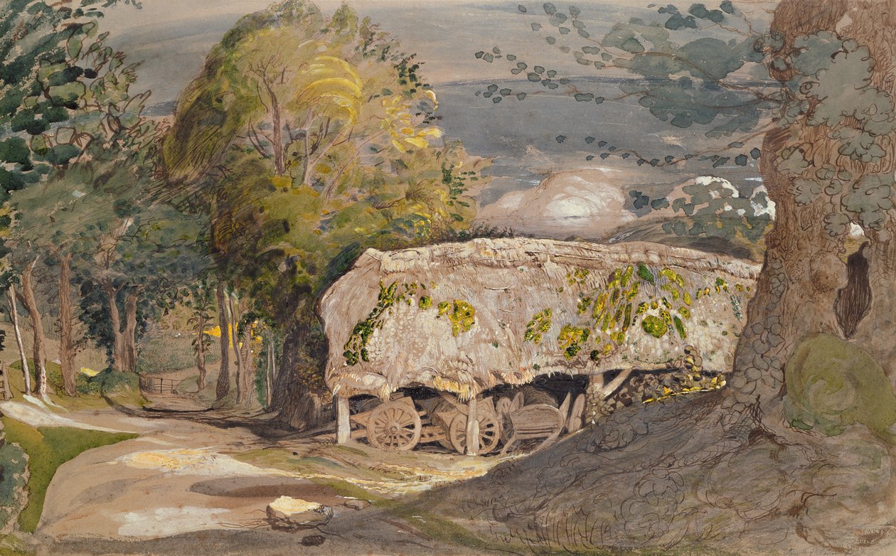 Paisaje con granero, Shoreham de Samuel Palmer
